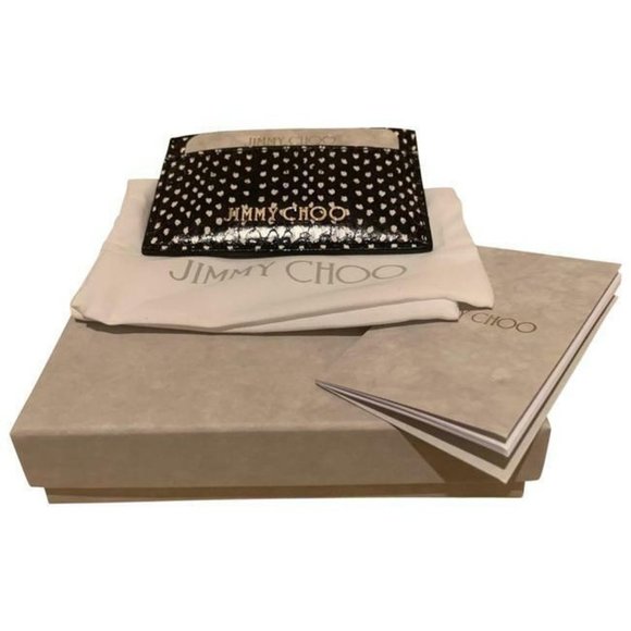 Jimmy Choo Accessories - NIB $250 JIMMY CHOO AARNA BLACK & WHITE SNAKESKIN CC & BUSINESS CARD HOLDER